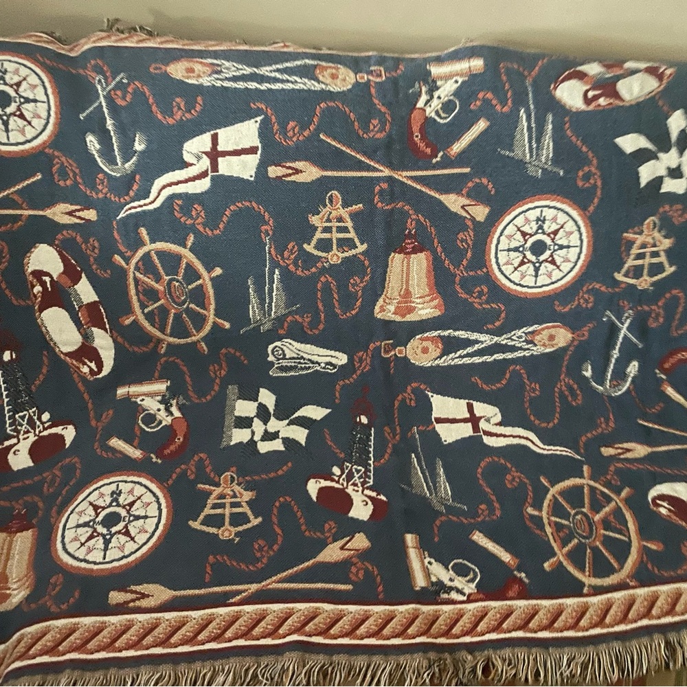 Nautical Themed Tapestry Blanket